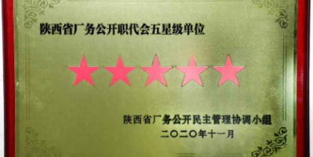 陜煤集團(tuán)五家單位榮獲陜西省“五星級(jí)”廠務(wù)公開(kāi)職代會(huì)單位稱號(hào)